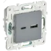 SKANDY Розетка USB A+C 18Вт SK-R13Gr серый IEK