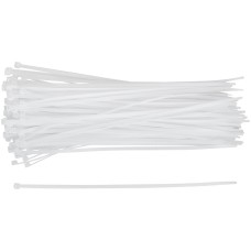 Хомуты нейлоновые для проводов, белые 100 шт., 4,8х300 мм