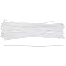 Хомуты нейлоновые для проводов, белые 100 шт., 4,8х400 мм