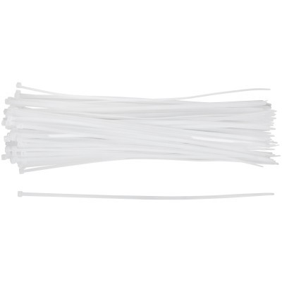 Хомуты нейлоновые для проводов, белые 100 шт., 4,8х400 мм