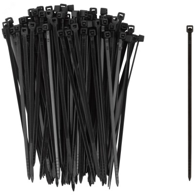 Хомуты нейлоновые для проводов, черные 100 шт.,  2,5х100 мм