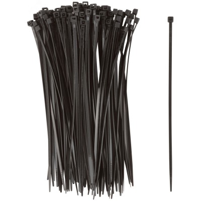 Хомуты нейлоновые для проводов, черные 100 шт.,  3,6х200 мм