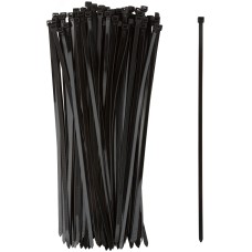 Хомуты нейлоновые для проводов, черные 100 шт.,  7,6х400 мм