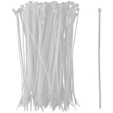 Хомуты нейлоновые для проводов, белые 100 шт.,  2,5х150 мм
