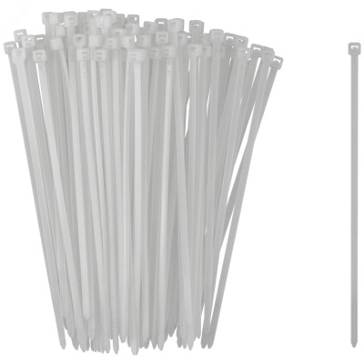 Хомуты нейлоновые для проводов, белые 100 шт.,  3,6х150 мм