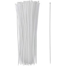 Хомуты нейлоновые для проводов, белые 100 шт.,  3,6х300 мм