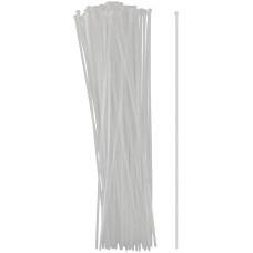 Хомуты нейлоновые для проводов, белые 100 шт.,  4,8х500 мм