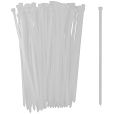 Хомуты нейлоновые для проводов, белые 100 шт.,  7,6х300 мм