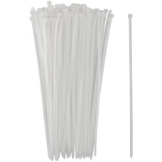 Хомуты нейлоновые для проводов, белые 100 шт.,  7,6х400 мм