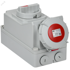 Розетка с механической блокировкой ССИ-825 32А-6ч/380В 3P+PE+N IP67 IEK