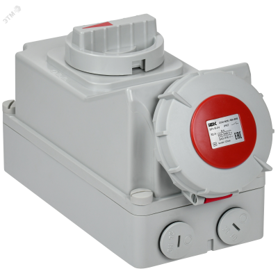 Розетка с механической блокировкой ССИ-825 32А-6ч/380В 3P+PE+N IP67 IEK