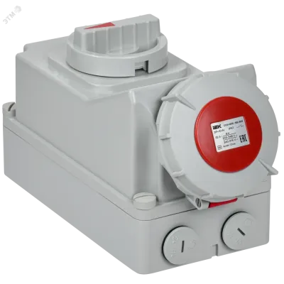 Розетка с механической блокировкой ССИ-825 32А 6ч 380В 3P+PE+N IP67 IEK