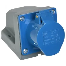 Розетка стационарная ССИ-113 2Р+РЕ 16А 200-250В IP44 IEK