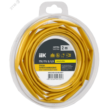 Трубка термоусадочная ТТУ нг-LS 3/1,5 желтая (2м/упак) IEK