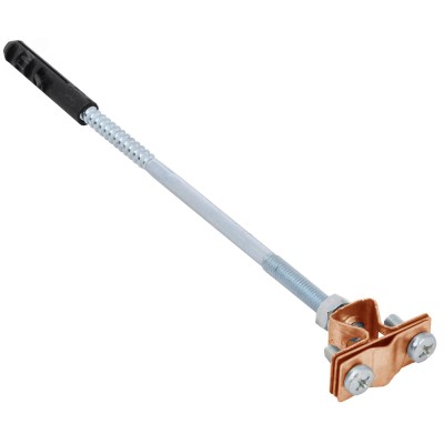 Держатель проводника круглого 8-10 мм для бетонного фасада медь