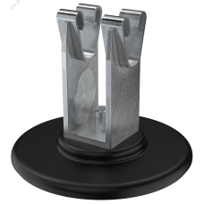 Держатель проводника круглого 8-10 мм для кровли основание клей оцинкованная сталь