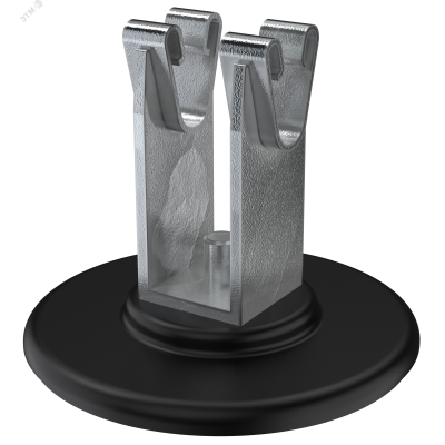 Держатель проводника круглого 8-10 мм для кровли основание клей оцинкованная сталь