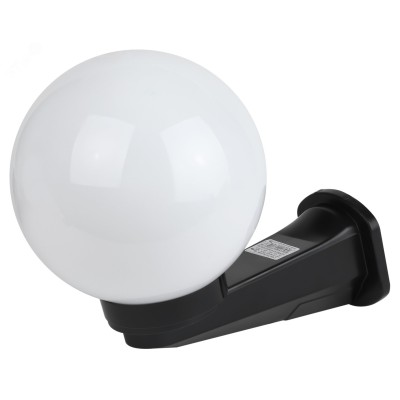 Садово-парковый светильник ЭРА НБУ 01-60-201 шар опаловый настенный IP44 Е27 max60Вт d200mm