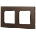 Рамка для розеток и выключателей ЭРА Серия 12 12-5202-13 на 2 поста, Классик, бронза