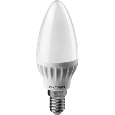 Лампа светодиодная LED 6вт Е14 дневной матовая свеча