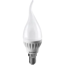Лампа светодиодная LED 6вт Е14 дневной матовая свеча на ветру