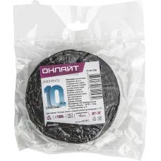 Изолента ОНЛАЙТ 61 153 OIT-H20-10/BL ХБ черная 125г 0,35х20мм 10м