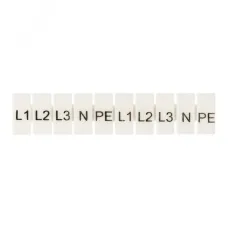 Маркеры для UT/ST/Push-in 4 с символами L1, L2, L3, N, PE (100 шт.) EKF