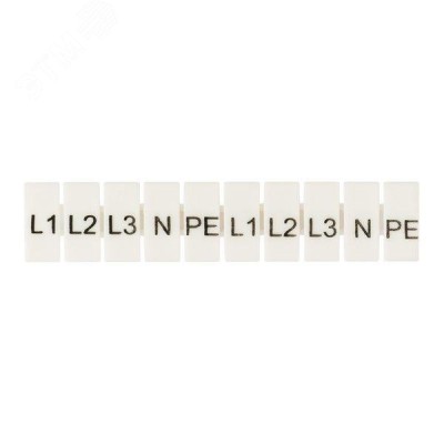Маркеры для UT/ST/Push-in 6 с символами L1, L2, L3, N, PE (100 шт.) EKF