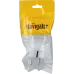 Вилка Navigator прямая с заземлением белая 61 359 NCA-PL02-16A-E-WH