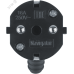 Вилка Navigator угловая с заземлением белая 61 361 NCA-PL03-16A-E-WH