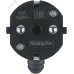 Вилка Navigator угловая с заземлением белая 61 361 NCA-PL03-16A-E-WH
