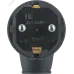 Вилка Navigator угловая с заземлением каучук черная 61 367 NCA-PLR01-16A-E-IP44-BL
