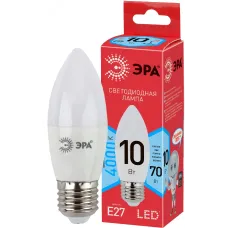 Лампочка светодиодная ЭРА RED LINE LED B35-10W-840-E27 R Е27 / E27 10 Вт свеча нейтральный белый свет