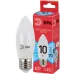 Лампочка светодиодная ЭРА RED LINE LED B35-10W-840-E27 R Е27 / E27 10 Вт свеча нейтральный белый свет Лампочка светодиодная ЭРА RED LINE LED B35-10W-840-E27 R Е27 / E27 10 Вт свеча нейтральный белый свет