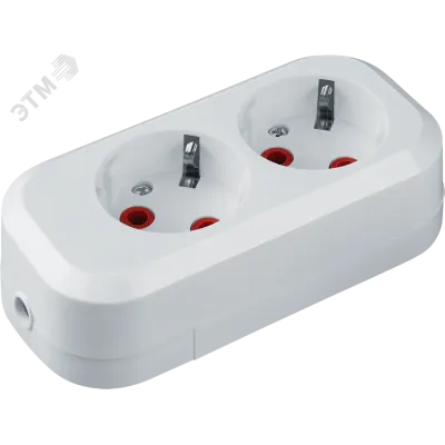 Колодка NCA-BL01-02-E-WH 2гн с/з пластик