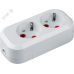 Колодка NCA-BL01-02-E-WH 2гн с/з пластик