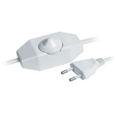 Шнур NPS-FS02-170-2x0.5WH 1.7м с выключателем диммером белый