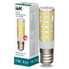 Лампа LED CORN капсула 7Вт 230В 4000К керамика E14 IEK