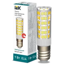 Лампа LED CORN капсула 7Вт 230В 4000К керамика E14 IEK