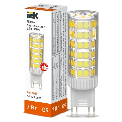 Лампа LED CORN капсула 7Вт 230В 3000К керамика G9 IEK
