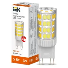 Лампа LED CORN капсула 5Вт 230В 3000К керамика G9 IEK