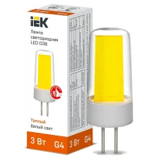 Лампа LED COB капсула 3Вт 230В 3000К керамика G4 IEK