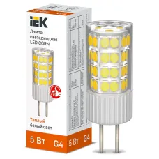 Лампа LED CORN капсула 5Вт 230В 3000К керамика G4 IEK