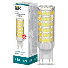 Лампа LED CORN капсула 7Вт 230В 4000К керамика G9 IEK