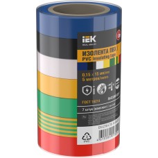 Изолента 0.15х15мм 5м (7шт/компл)
