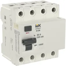 Выключатель дифференциального тока R10N (УЗО) 4п 80А 300мА тип AC