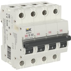 Выключатель автоматический четырехполюсный D 32А M10N