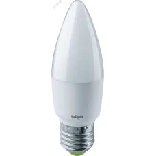 Лампа светодиодная LED 8.5вт Е27 белый матовая свеча