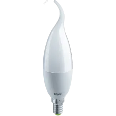 Лампа светодиодная LED 8.5вт Е14 белый матовая свеча на ветру