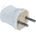 Вилка Navigator прямая без заземления белая 61 358 NCA-PL01-6A-X-WH